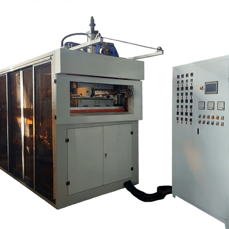 It can produce jelly plastic cup with positive and negative pressure internal cutting hot forming machine