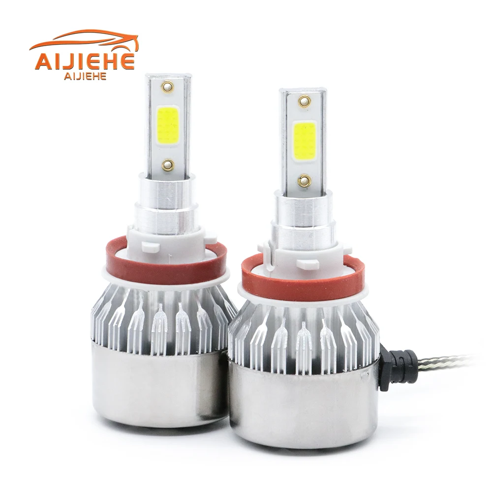 C6 Car LED headlight bulbs H1 H3 H7 H8 H9 H10 H11 9005 9006 H13 H4 72W 36W 16000lm COB Auto DRL fog lamps LED headlights