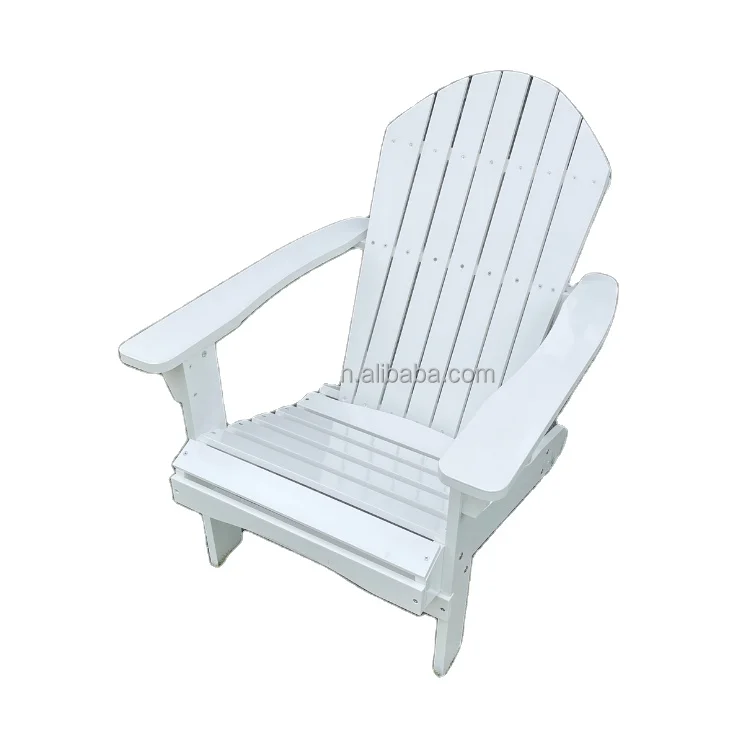 Outdoor Beach Patio Garden Foldable Colorful Waterproof Wood Folding Adirondack Chair With Ottoman Logo Optional