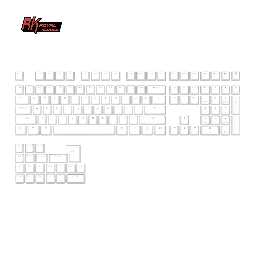 Royal Kludge RK xmi iso de typewriter mechanical keyboard blank oem espanol n iso keyboard keycaps abs pudding