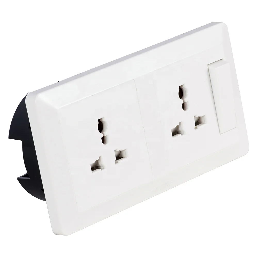 CZKE-3B-2 Dual Multi-Function Three-Hole Socket with Switch IP22 250V 10A Marine Supplies