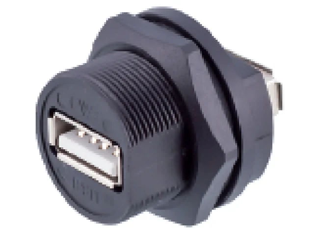 IP67 USB waterproof panel mount socket connector
