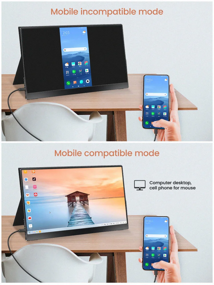 13 inch PC Dual Screen LCD Computer 2 3 4 Display Portable Foldable Laptop Monitor Extender Triple Screen Office Gaming Monitor