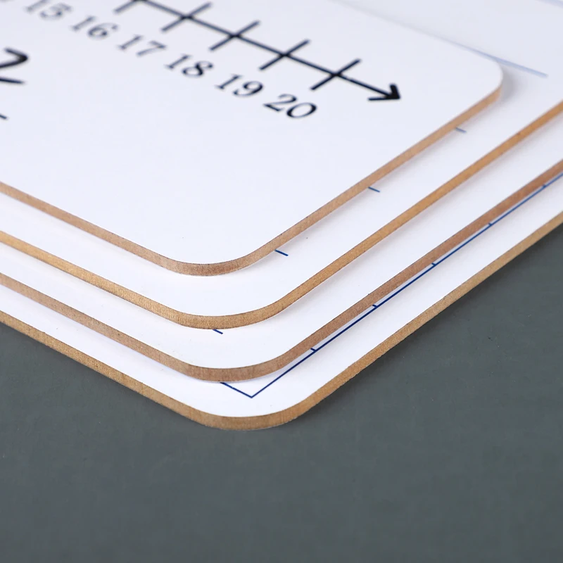 Smooth Edge Perfect Cutting Custom Logo 3MM Thickness MDF Dry Erase lapboard For Class Learning And Writing