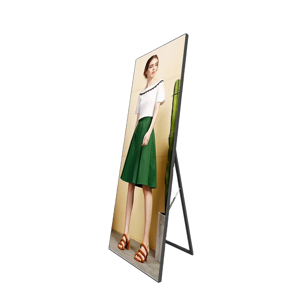 led display P1.875mm P2mm P2.5mm P3mm Indoor Poster Video Advertising Stand P3 Led Display with wifi /3G/ 4G control