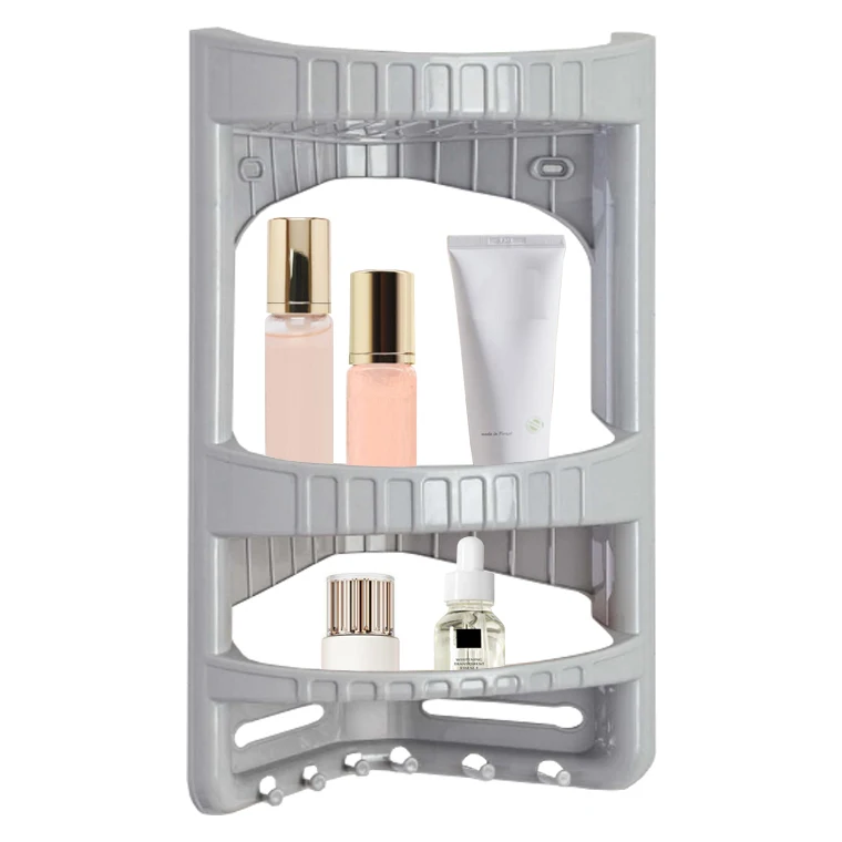 2 tiers  plastic shower caddy storage rack wall bathroom corner shelves organizer bathroom corner storage shelf