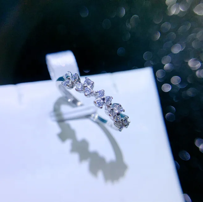 
 Sumando 2021 fashion solid  925 silver sterling silver flower ring women sterling silver spinner ring  