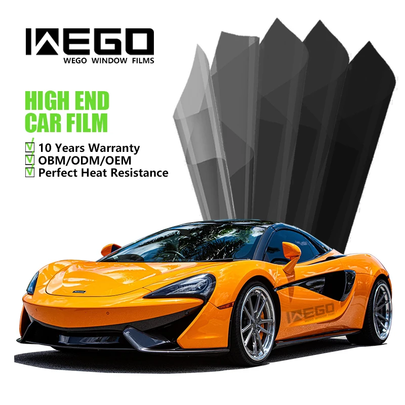 wego platinum quality car tint Mini order 1Roll UVR99% vlt80%-10%  nano ceramic window film glass window film