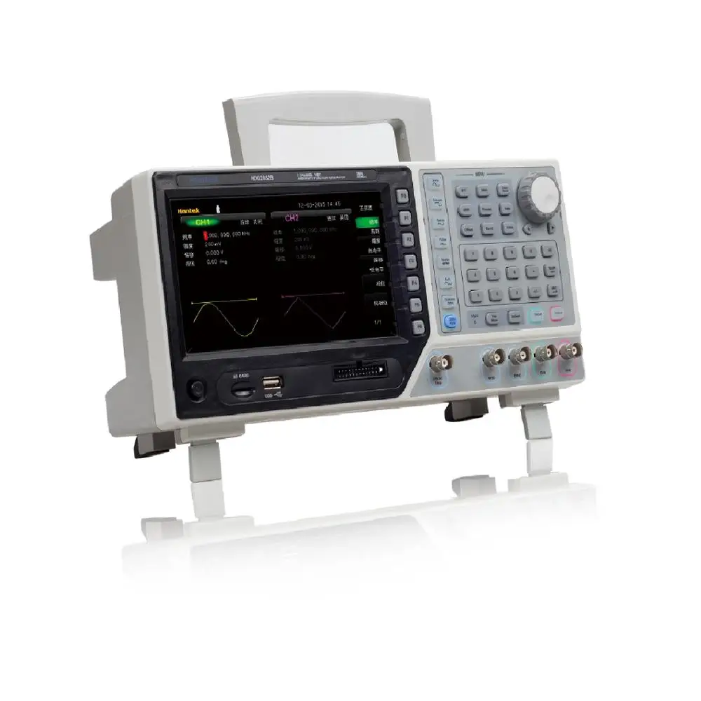 Настольный генератор сигналов Hantek HDG2062B с 2 каналами, Функция DDS, произвольная форма сигнала, USB, ЖК-дисплей, цифровой функциональный генератор HLX