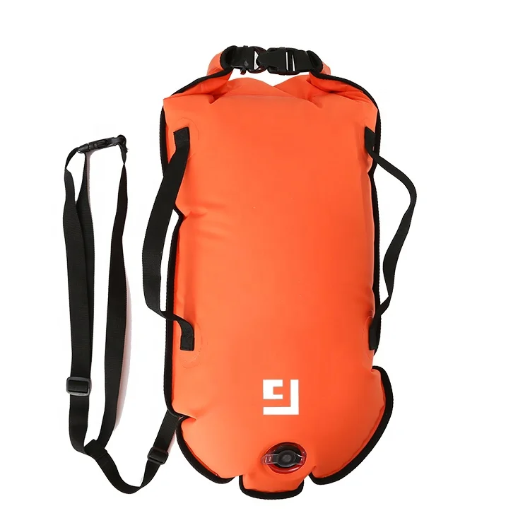 
waterproof inflated air bag pvc safety swim buoy float dry bag Lady backpack 