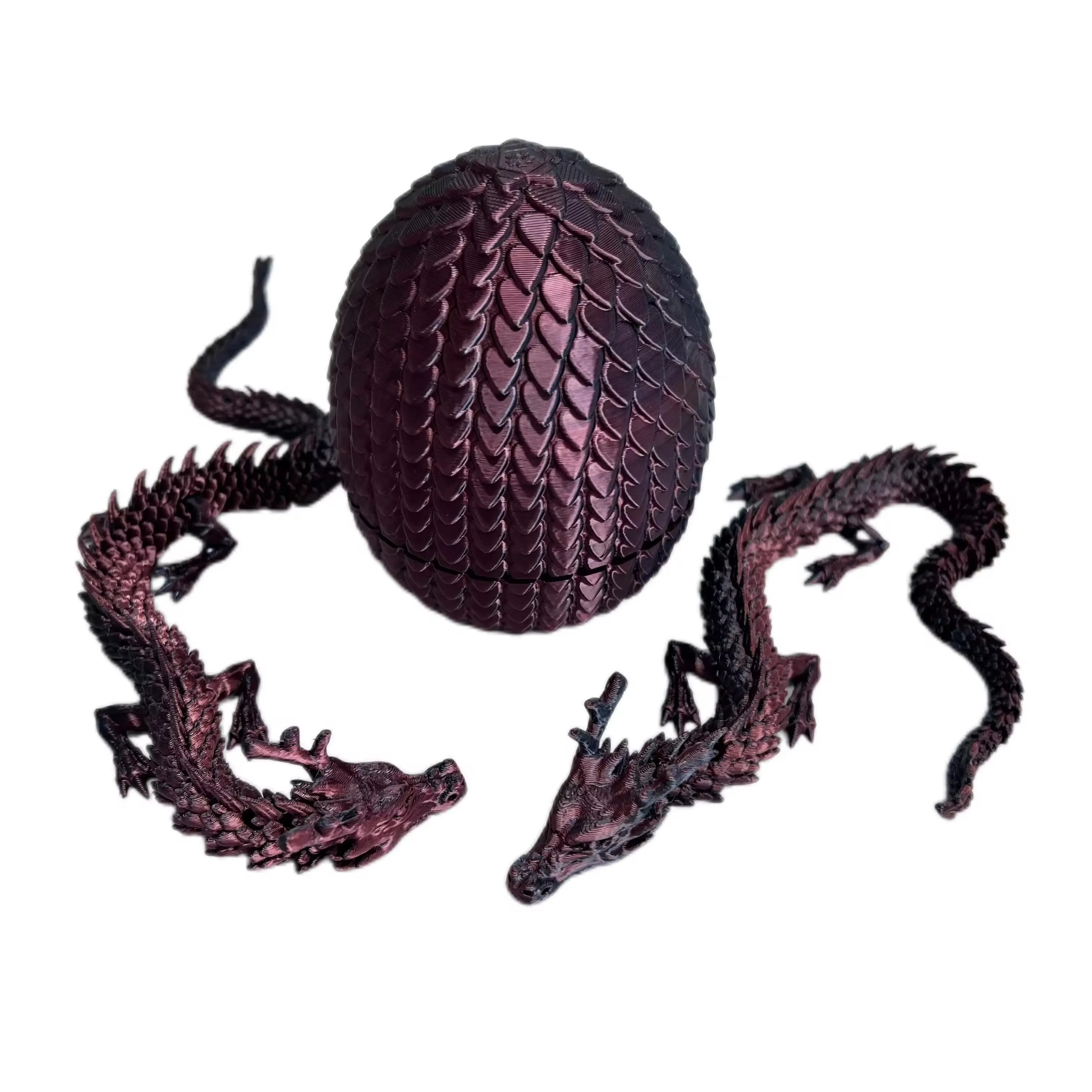 Custom Resin Plastic Nylon PLA PA Model Colours 3D Printed Chinese Dragon and Dragon Egg for Kids