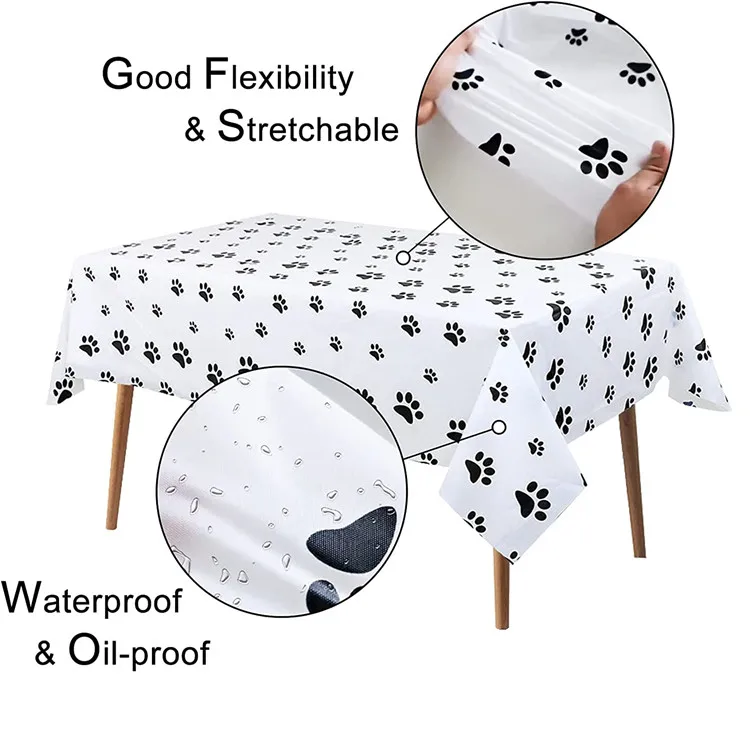 Cow Print Tablecloth 54 x 108 Inch Tablecloths for Farm Animal Themed Parties Picnic Table Covers