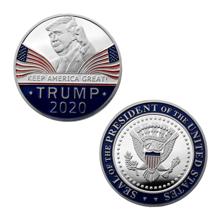 Donald Trump 2024 Challenge Coins,  Keep America Great United States Presidential Re-Election Campaign Gold Plated Coin Token