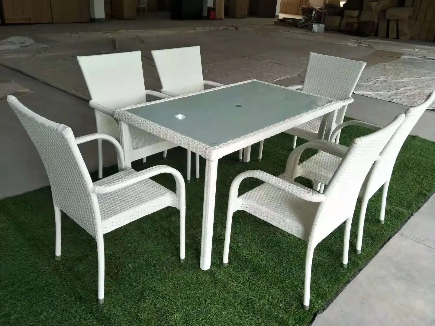 
outdoor rattan table garden furniture set 