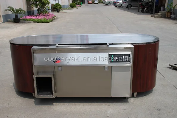 Kitchen Equipment Natural Gas Indoor and Outdoor Japanese Teppanyaki Grill Table