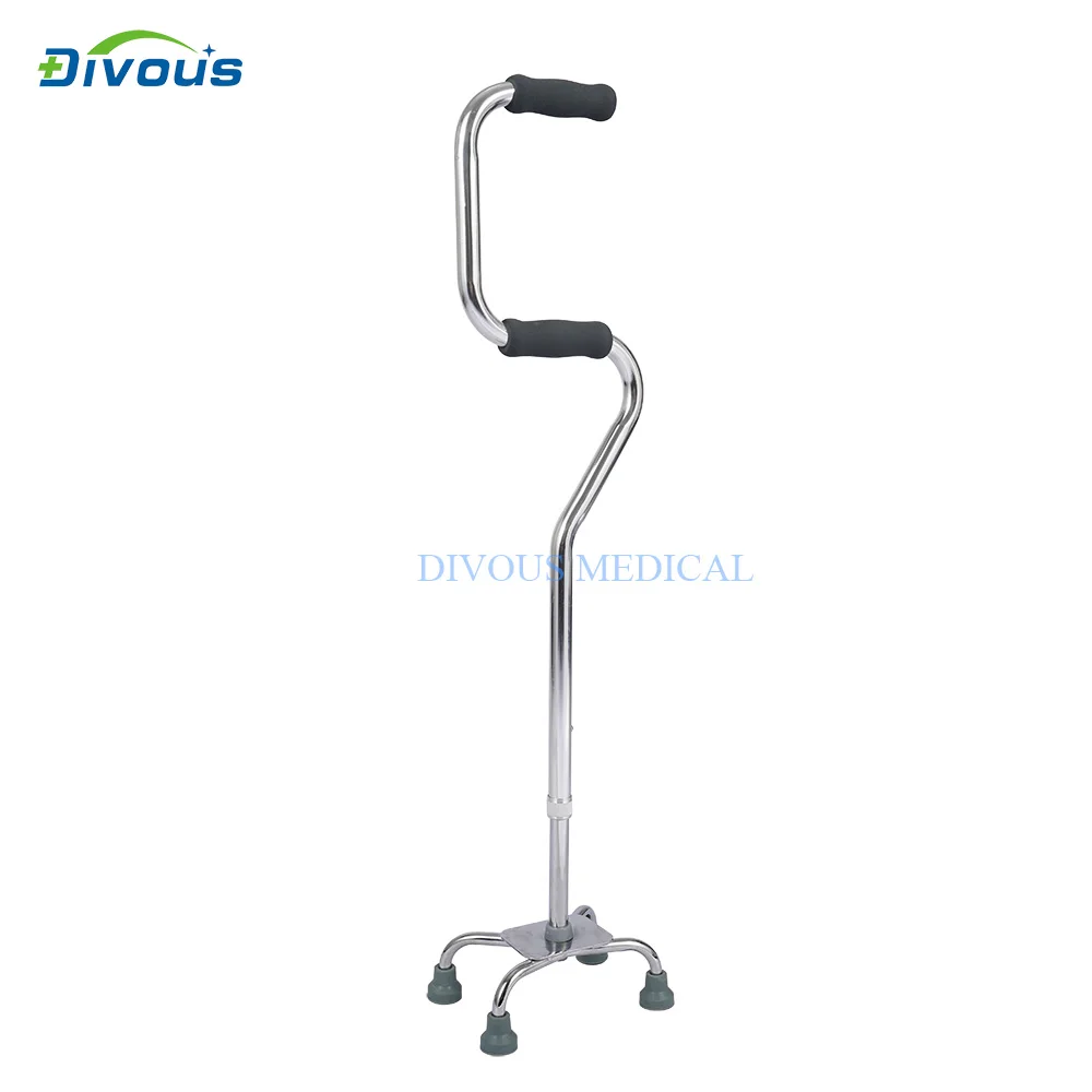 New Design Aluminum Alloy Adjustable Height Crutches Walking Cane Stick Medical Walking Canes for the Elderly