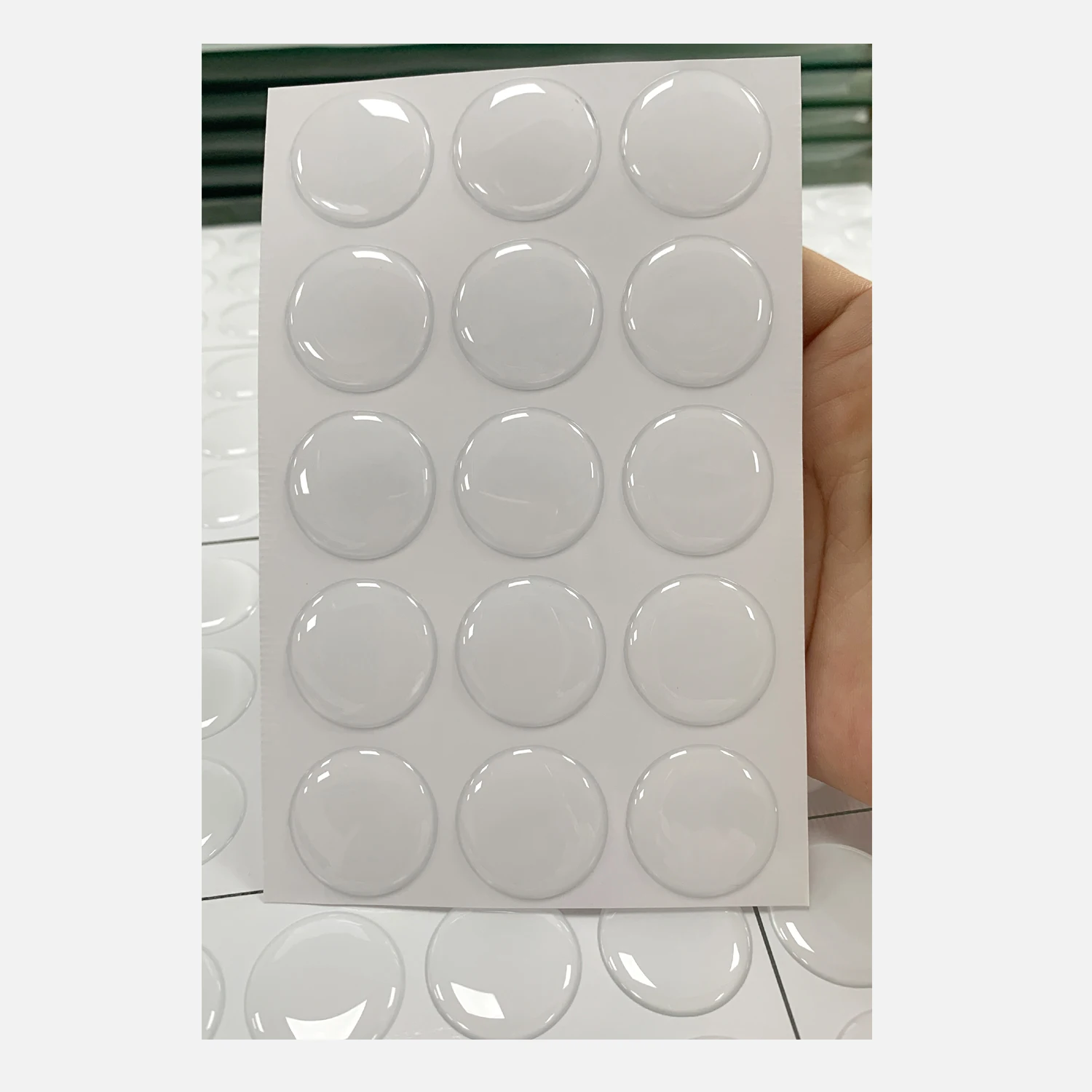 Custom Round Shape Clear Epoxy Resin Sticker Personalized Logo 3d Dome Epoxy Transparent Resin Label Stickers