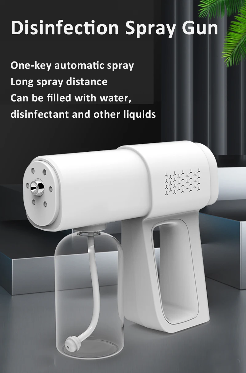 Wireless Achohol Sanitizing Nano Sprayer Machine UV Anion Spray Gun