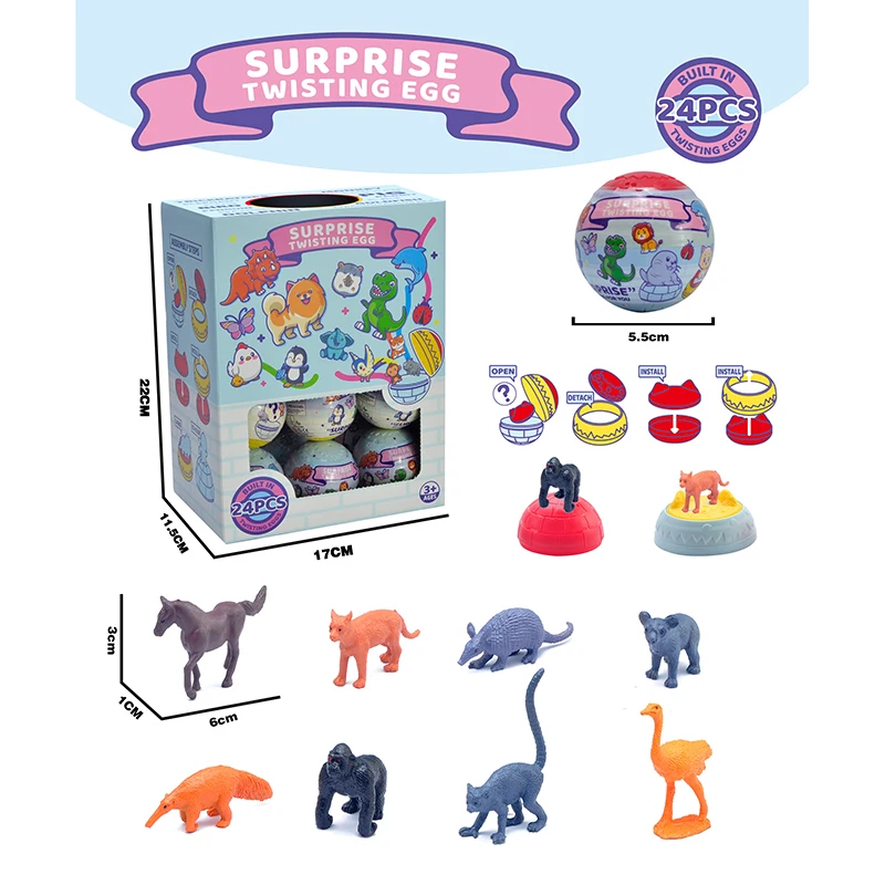 Dinosaur World Toy Figure Egg Capsules Blind Box for Kids Playing Toy Model Toys of Mystery Capsule Blind Box