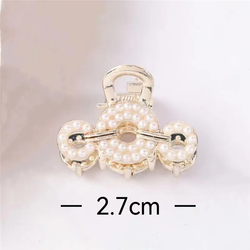 Hot Luxury Small Shark Hair Claw Bow Hair Clips Girl Flower Designer Pearl Rhinestone Barrettes for Kids Girls