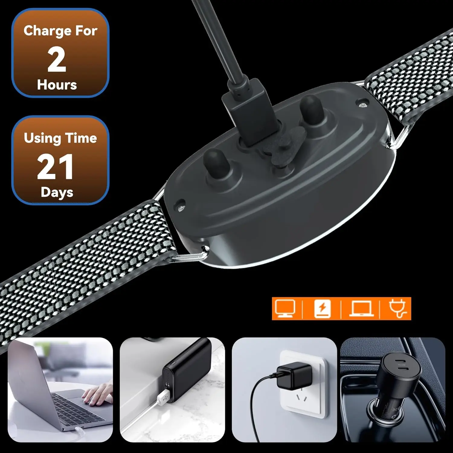Dog No Shock Bark Collar Humans Training Electric Dog Training Collar For Pet Trainer Rechargeable Anti Barking Training Collar
