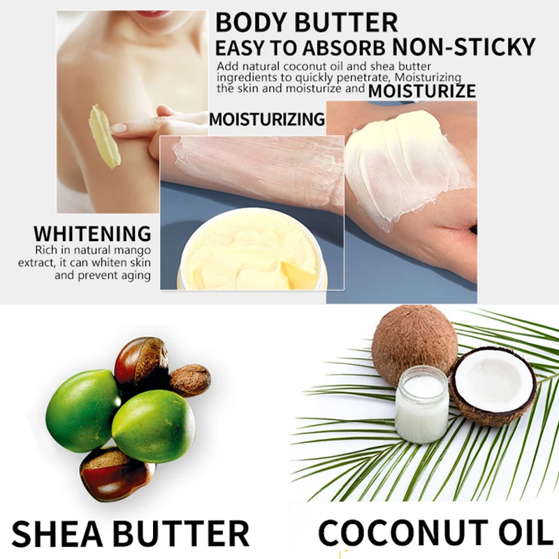 OEM Massage Neck Firming Best Anti Aging Cream Body Whitening Moisturizing Lighten Up Coconut Shea Butter Cherry Body Cream