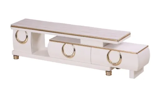 2021Good quality living room furniture modern TV ark Antique style TV stand MDF wood table top TV stand.