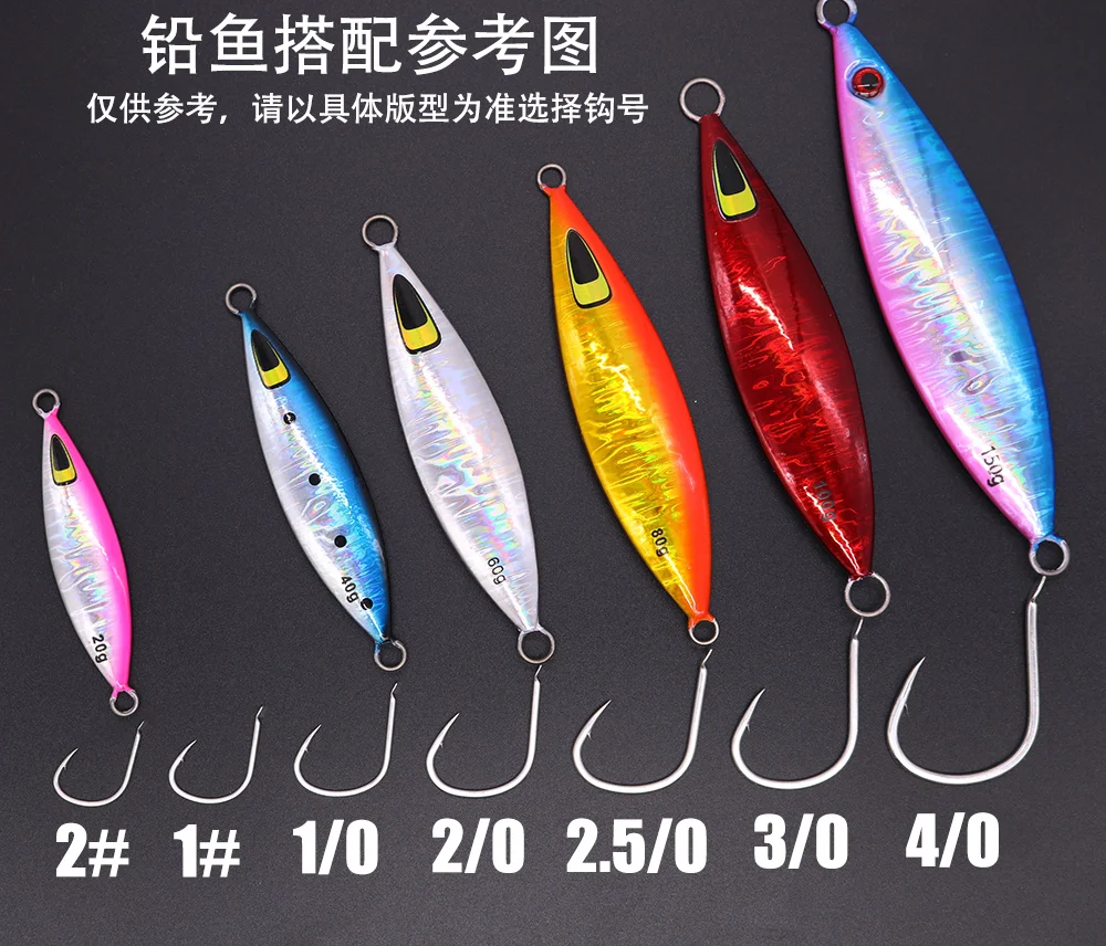 Jiggingpro Pike hook  Fishing  High Carbon Single Pike Hook  Assist Saltwater jigging  sea pike  hooks