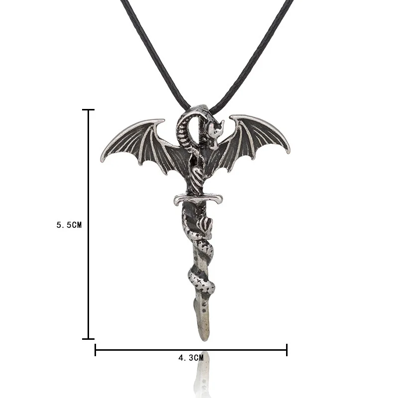 hot sale luminous Dragon Glowing Stone Flying Glow in the Dark Necklace for Women Men pendant halloween creative jewelry