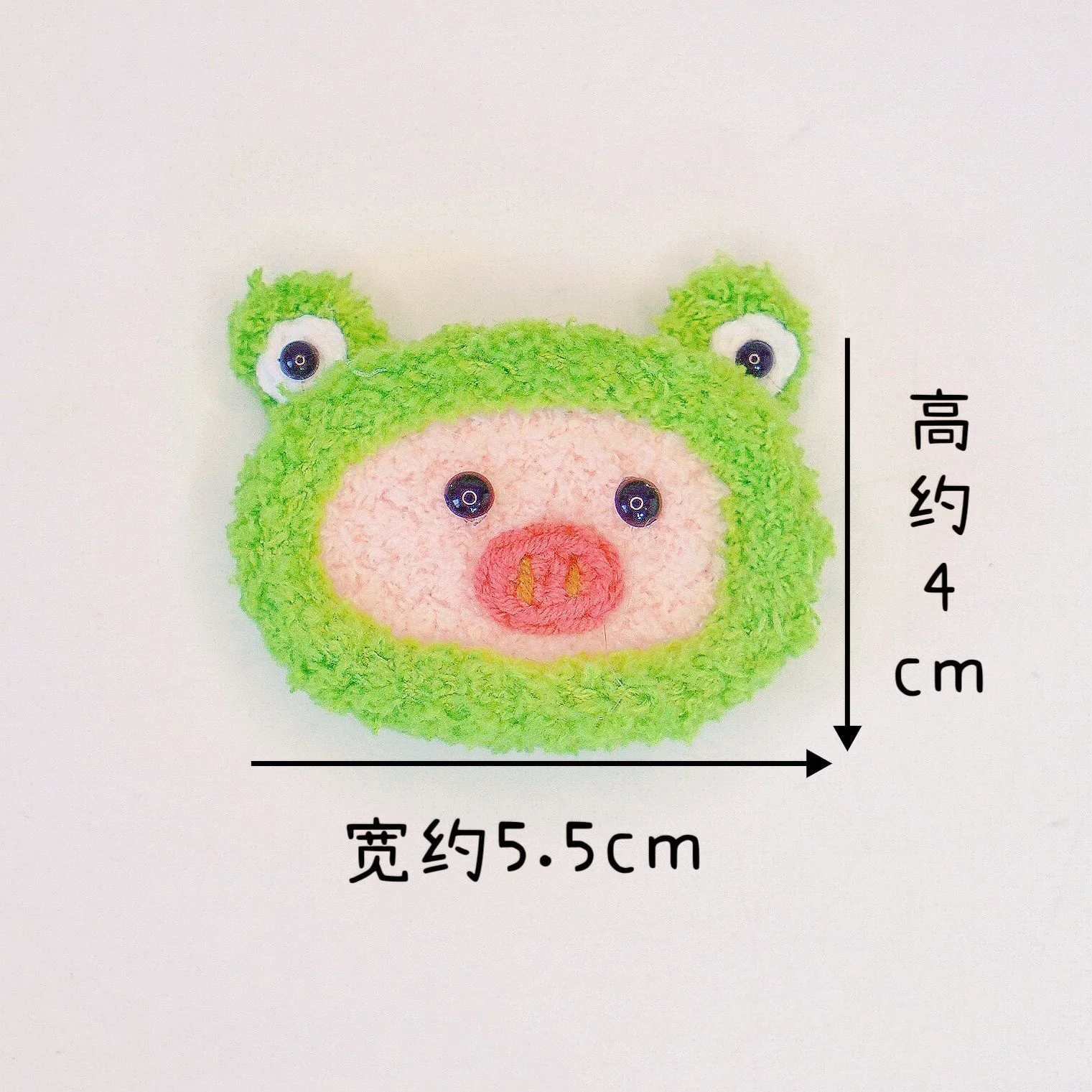 New Handmade Crochet Piggi Pig Hair Accessories Cute Cartoon Kid Baby BB Girl Hair Clip Hairpin Headwear Knit Hair Clip for Girl