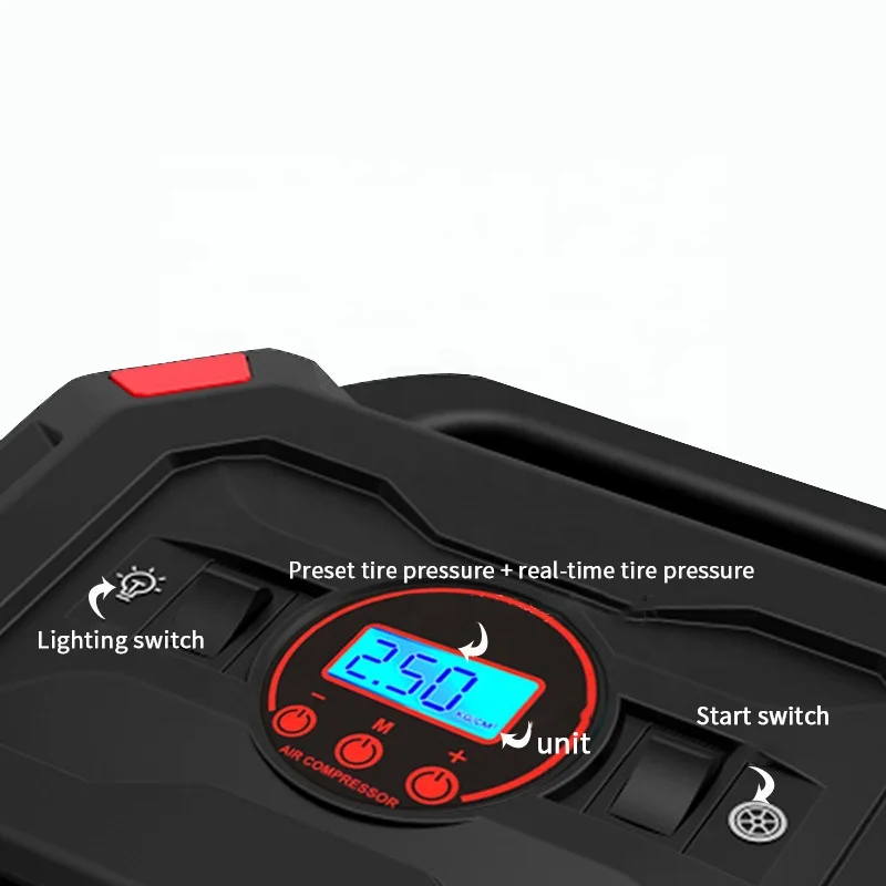 Wholesale DC12V 120PSI Multi-function Easy Operation Tyre Compressor Digital Tire Inflator Portable Air Pump