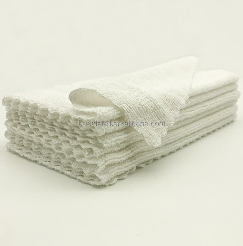 20 pcs in box 180 GSM 23 x 23 cm Edgeless All Purpose Tissue Microfiber Rags Terry Cleaning Cloth for Kitchen Car Wash