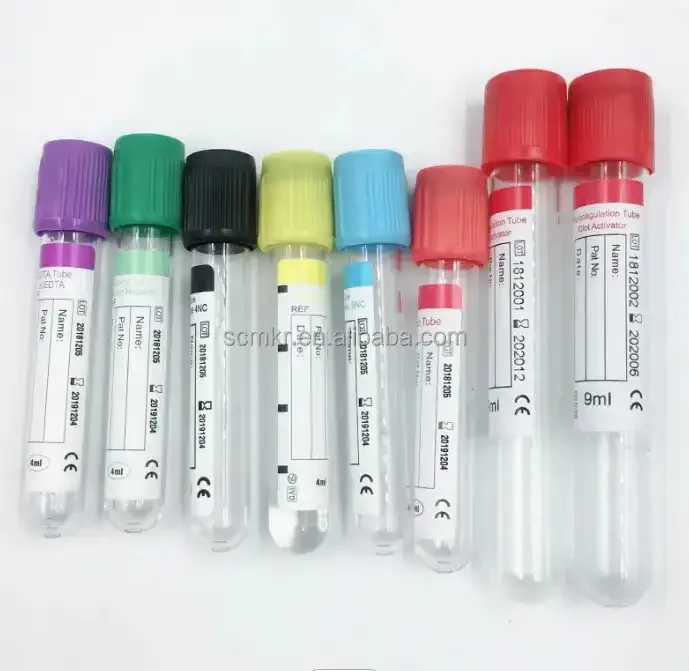 High Quality EDTA K2 K3 Vacuum Blood Collection Tube PET Plastic EDTA Tube Heparin Blood Collection Tube for hospital