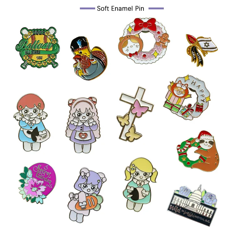 10 years Manufacture Customized Metal Crafts Rose Gold Plating Custom Metal Hard Enamel Badge Pin Souvenirs