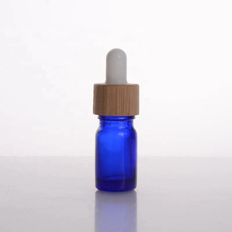 Wholesale 5ml 10ml 15ml 20ml 30ml 50ml 100ml blue color glass essential oil dropper bottles