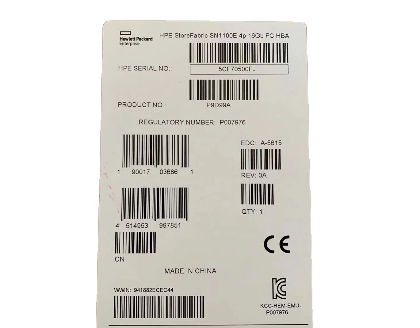 High Performance Hpe P9d99a Sn1100e 4 Port 16gbps Pci Express To Sas Host Bus Adapter