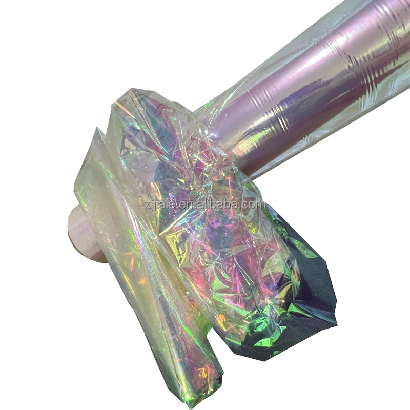 18Micron Blue color Rainbow Film Soft Translucent Injection PET Stretch  Film