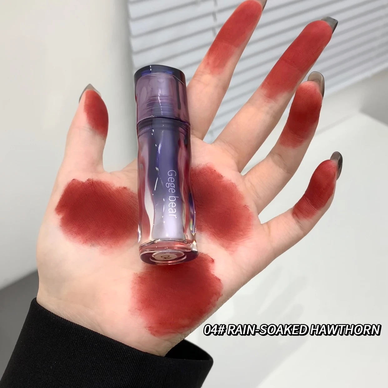 Matte Finish Liquid Lip Tint Long Lasting GEGE BEAR Creamy Non-Drying Richly Pigment Smooth Texture Cute Lip Glaze