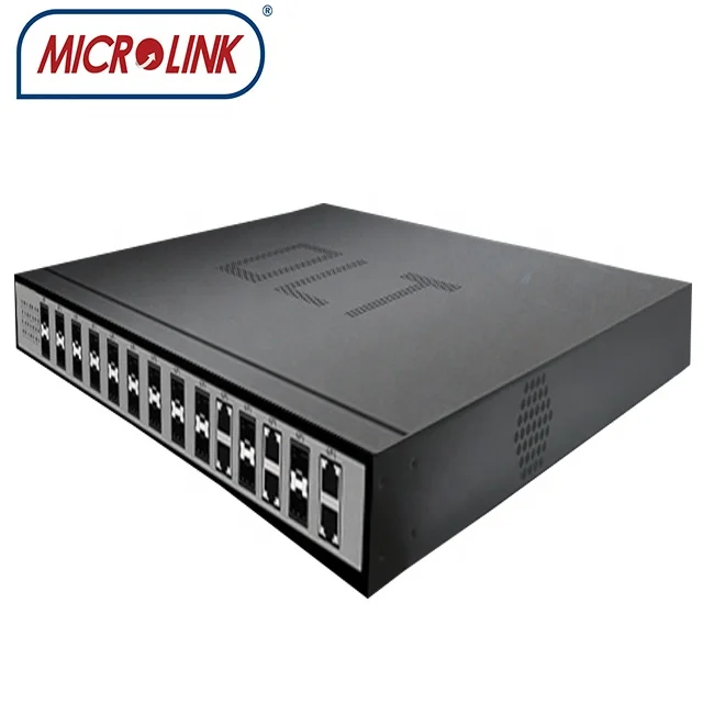1U 19 inch 16 Pon Ports Gpon OLT 3 layers uplink 4* GE combo and 2*10GE SFP+ Ports Optical Line Terminal GPON OLT