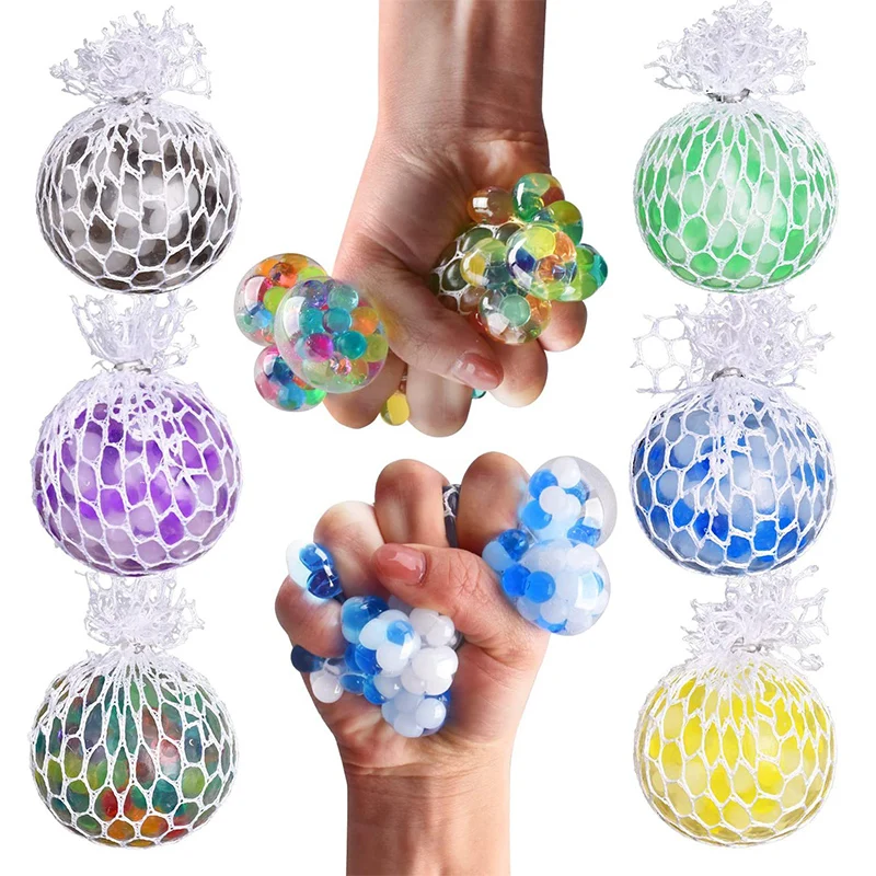 Mesh Ball Squeeze Tpr Grape Stress Toy Stress Relief Squeeze Grape Balls Relieve Pressure Squishy Mesh Ball