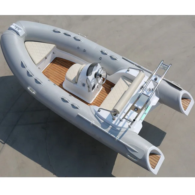 CE 4.3m China Hypalon Sport RIB Boat Fiberglass Hull New Inflatable Fishing Boat with Motor Cheap RIB430 Rowing Boat