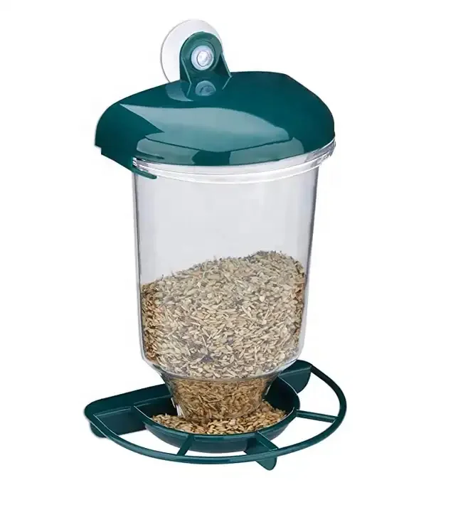 Factory wholesale Plastic Clear View Strong Suction Cup Hanging  outside Window Bird Feeder for Small Wild Backyard Birds