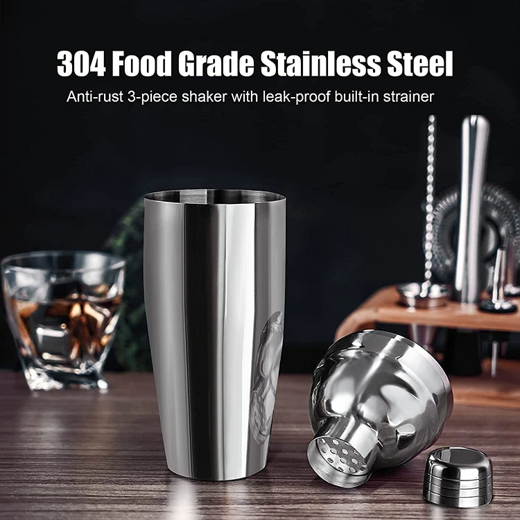 Оптовая продажа набор для смешивания бармена из нержавеющей стали с подставкой аксессуаров бара смешанные Коктейльные шейкеры дома вечеринки