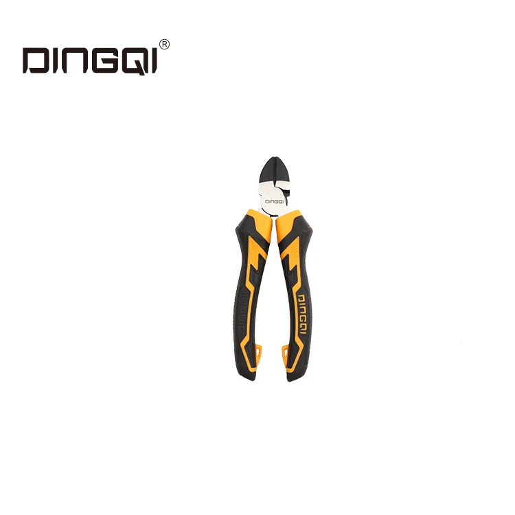 DingQi Professional 7 Inch Electrical Wire Cable Cutters Mini Diagonal Cutting Pliers With TPR Handle