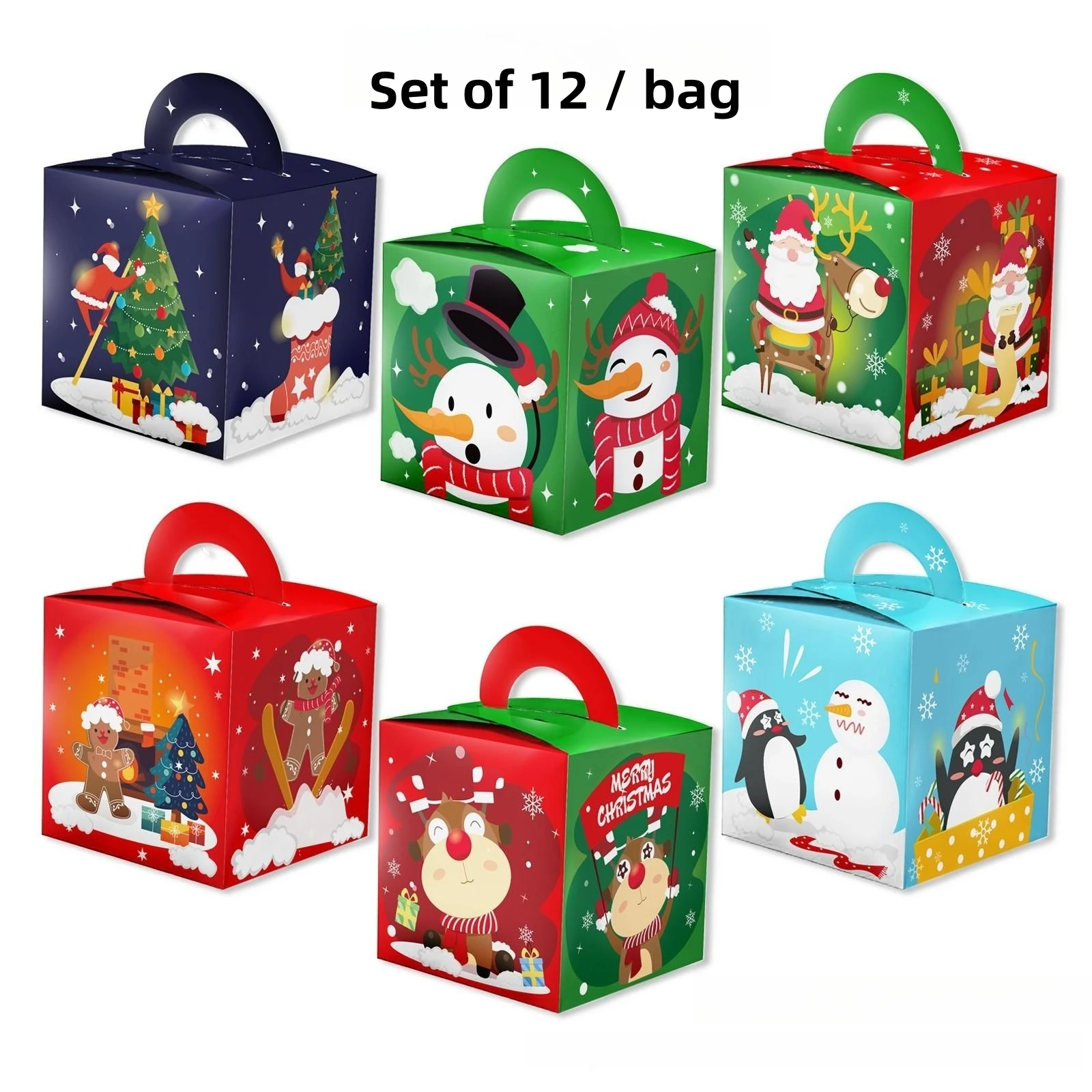 new arrival portable food box Wholesale customization christmas packaging gift box creative christmas candy boxes