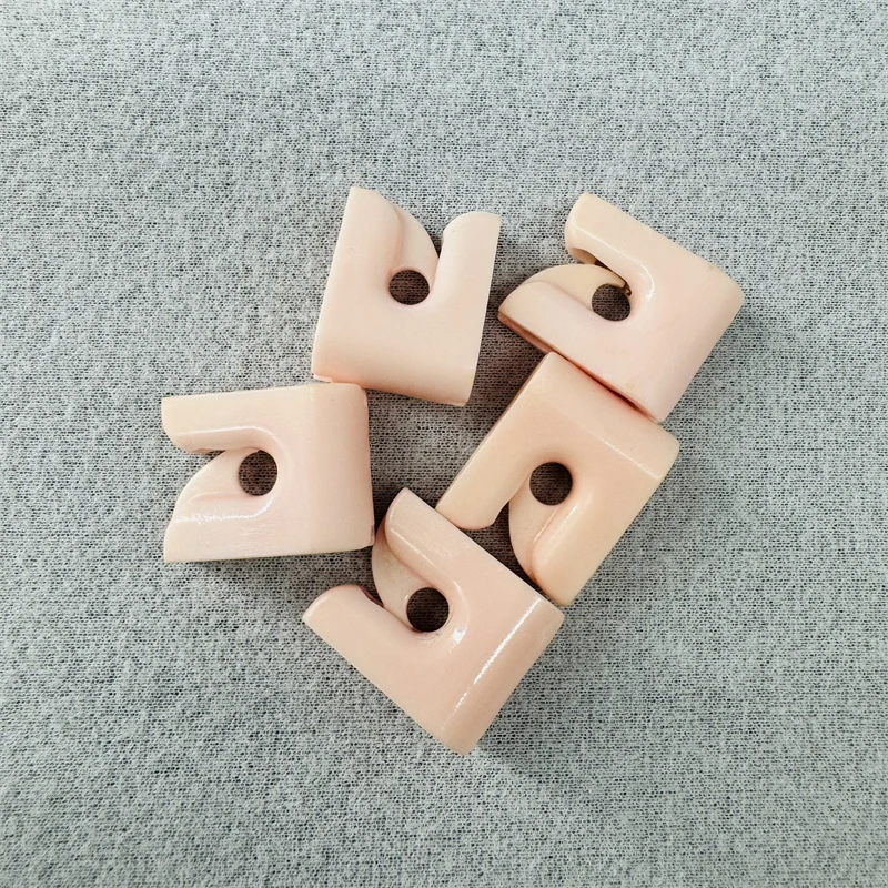 Textile Machinery High Polishing Parts Pink Alumina Textile Ceramic Slit Wire Guide