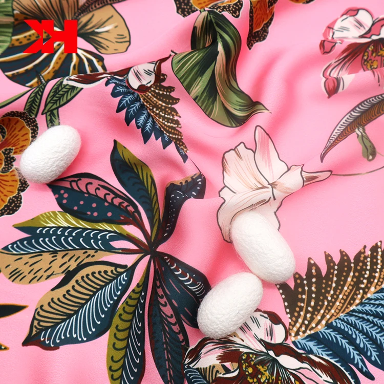 Kahn Good Quality Pure Silk Organic Satin Fabric mulberry