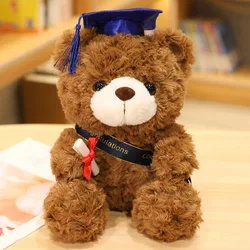 K1185 2022 Graduation Teddy Bear Plush Toys For Students Soft Plush Stuffed Animal Doll with Doctoral Toys Gifts