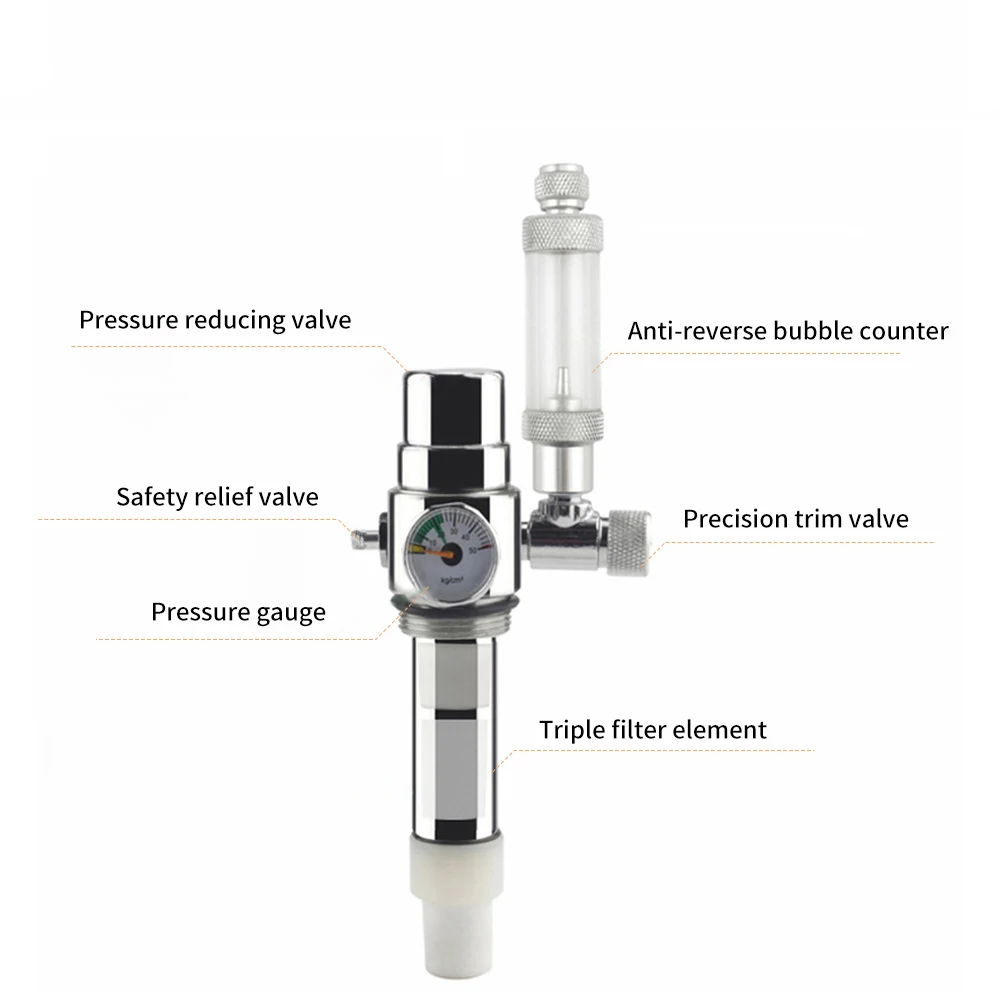 DEM C01-10-100 1L Одноместный контактный зажим из нержавеющей стали датчик аквариум CO2 цилиндра генератор