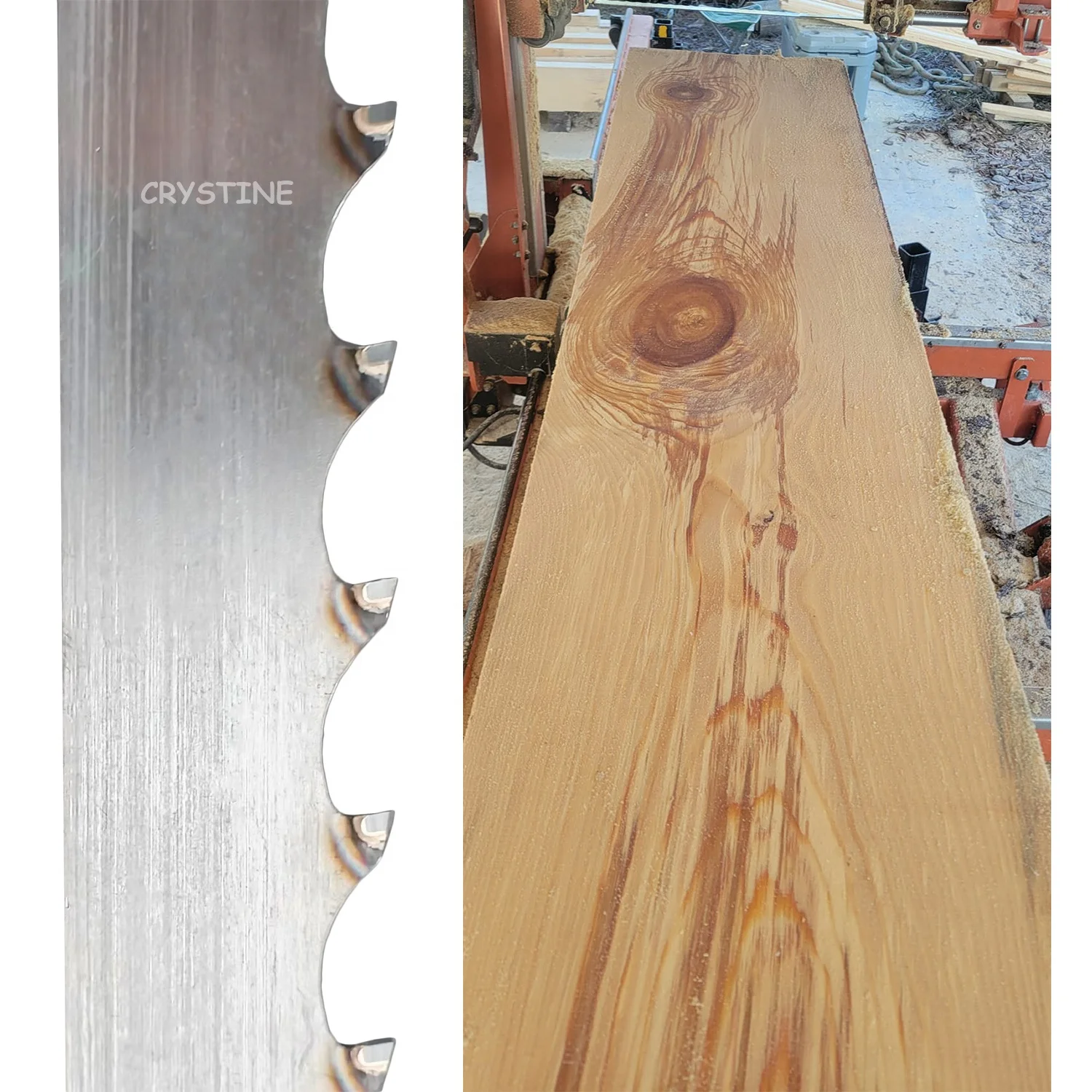LT15 LT20 LT40 LT70 Portable Sawmill Blades Saw Blade 32x1.1mmx158 Carbide Band Saw Blades For Wood Hardwood Cutting
